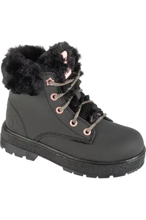 Skechers Černé dívčí kotníkové boty Street Glitz 310952L-BLK