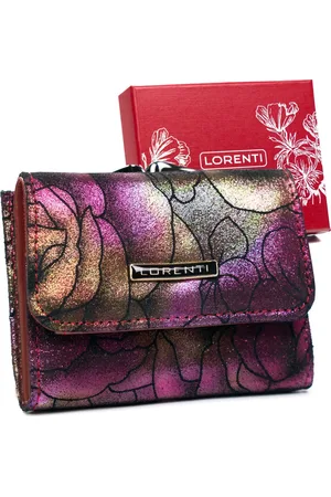 LORENTI Fialovo-zlatá peněženka s květy S205 55287-MD Purple [DH] 55287-MD
