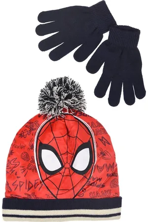 Marvel Spiderman červeno-černý zimní set čepice a rukavic