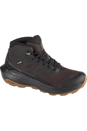 Salomon Tmavě hnědé pánské trekové boty Elixir Tour Mid WP 475778