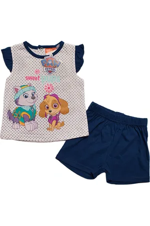 Paw Patrol Tlapková patrola dívčí bílo/modrý set tričko+kraťasy