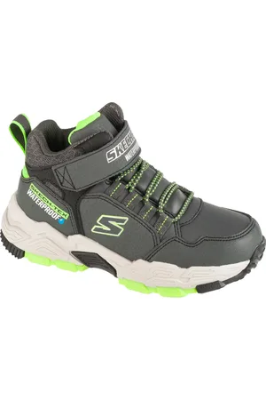 Skechers Tmavě šedé chlapecké kotníkové boty Drollix - Venture Rush 406418L-CCLM