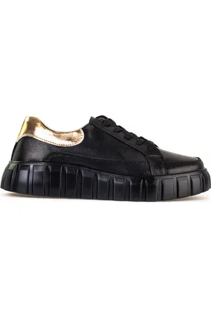 GOODIN Dámské černé sneakersy na platformě GD-XF-42B