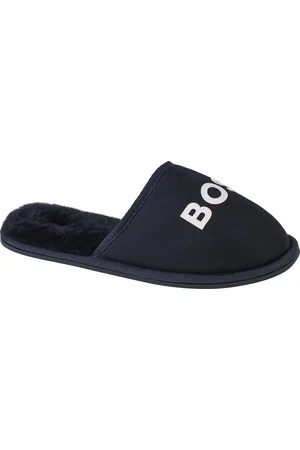HUGO BOSS Tmavě modré dámské pantofle BOSS Logo Slippers J29312-849