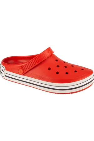 Crocs Červené klasické nazouváky Off Court Logo Clog 209651-625