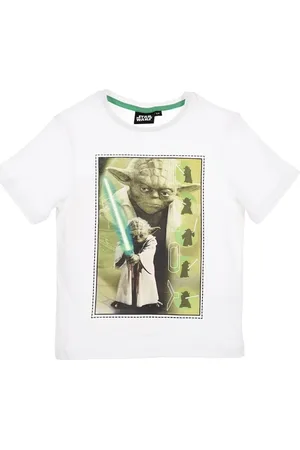 STAR WARS Yoda bílé chlapecké tričko s krátkým rukávem