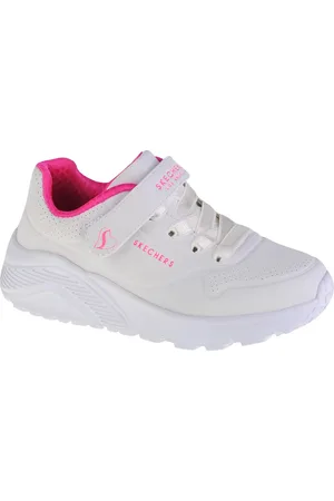 Skechers Bílé dívčí tenisky Uno Lite 310451L-WHP