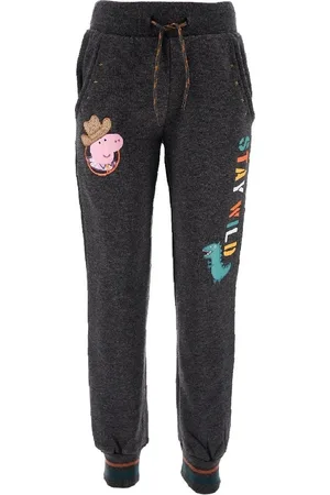 Peppa Pig Tmavě šedé velurové tepláky Peppa George