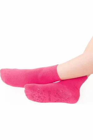 Steven Tmavě růžové protiskluzové ponožky pro dívky Art.164 VO009, PINK - ABS