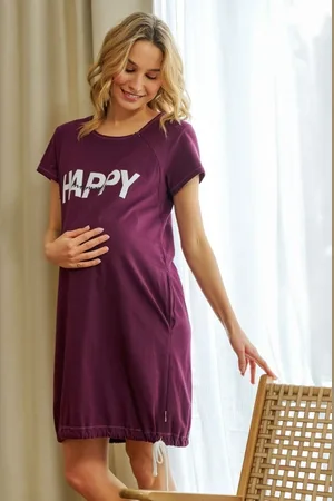 Doctor Nap HAPPY MOMMY BORDÓ TĚHOTENSKÁ A KOJÍCÍ KOŠILE SE ZIPY