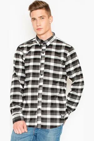 VISENT Černá kostkovaná košile V026 Black