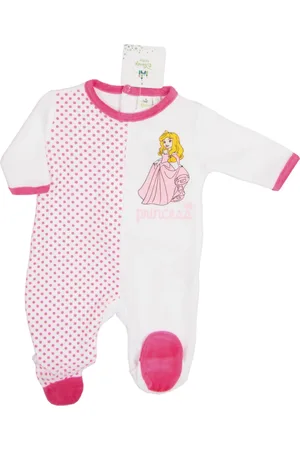Princess Rompers dívčí bílo/růžové dupačky
