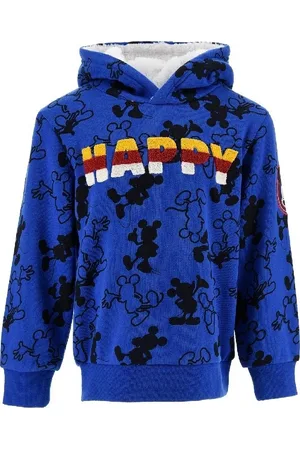 Mickey Mouse Modrá mikina s nápisem Happy