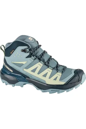 Salomon Modro-šedé dámské turistické kotníkové boty X Ultra 360 Mid GTX W 474488