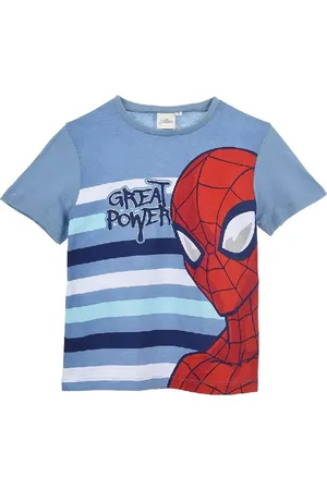 SPIDERMAN Modré chlapecké tričko s potiskem Spider-Man