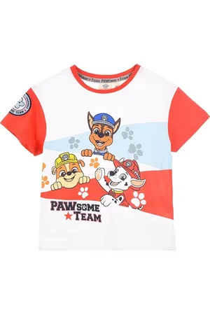 Paw Patrol Bílo-červené chlapecké tričko