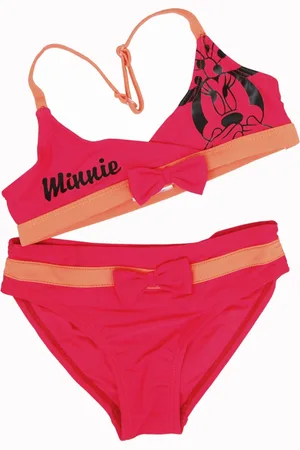 Minnie Dívčí růžové plavky s mašličkami