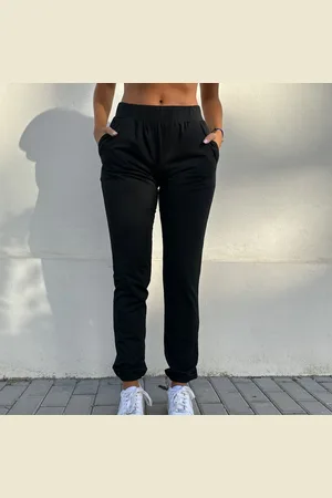Termovel Černé dámské funkční tepláky v basic stylu