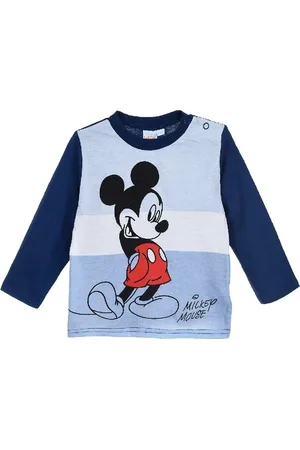 Mickey Mouse Modré chlapecké tričko s dlouhým rukávem 0C2102N1000067