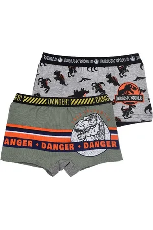 Jurassic World Dvojbalení boxerek - šedá/khaki