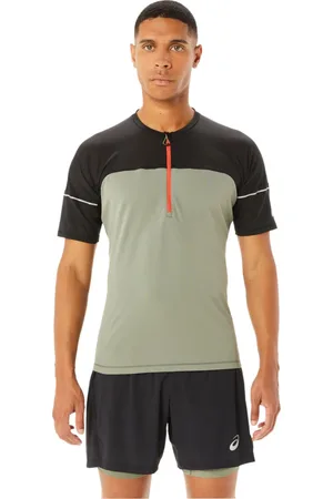 Asics Zeleno-černé sportovní tričko Fujitrail Top Tee 2011B895-300