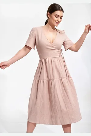 Figl Béžové lehké letní šaty M872 Beige