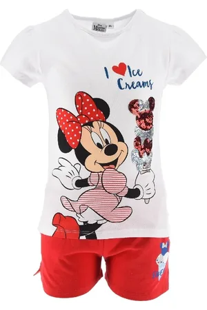 Minnie Bílo-červený dívčí letní set Disney