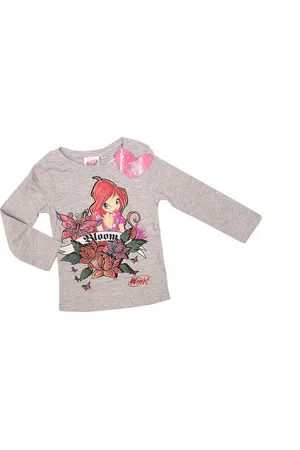 Basics from Amsterdam WINXCLUB dívčí šedé tričko s dlouhým rukávem
