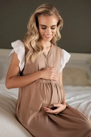 Doctor Nap Těhotenská košile z organické bavlny a s krajkou