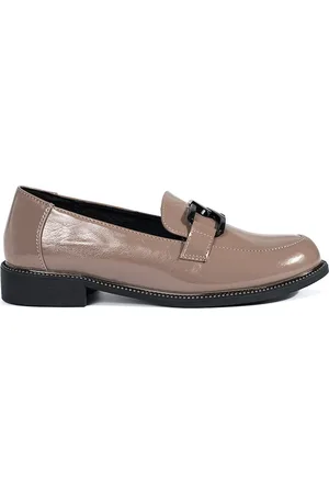 GOODIN Hnědé mokasíny loafersy s koženou stélkou GD-FL722TA