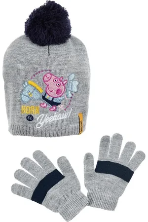 Peppa Pig Šedá sada čepice a rukavic