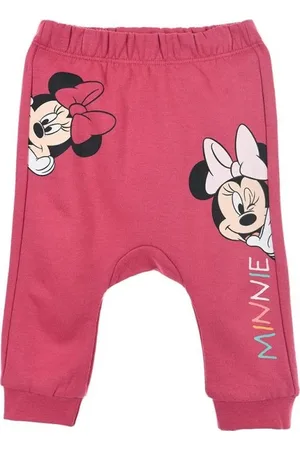 Minnie Dívčí tepláčky - tmavě růžové