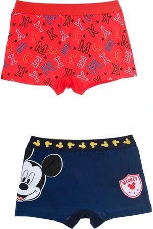 Mickey Mouse Dvojbalení chlapeckých boxerek - červená/modrá