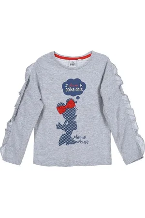 Minnie šedé dívčí tričko s volánem