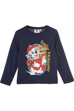 Paw Patrol Tmavě modré chlapecké tričko s dlouhým rukávem - Marshall