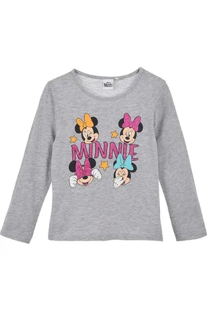 Minnie Šedé dívčí tričko s třpytivým potiskem