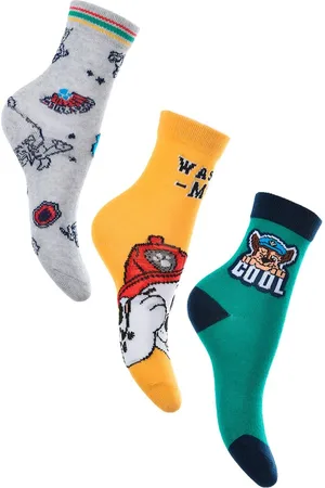 Paw Patrol Chlapecké ponožky - šedá/žlutá/zelená