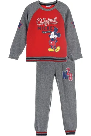 Mickey Mouse šedo červená chlapecká tepláková souprava