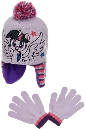 My Little Pony Fialový set čepice a rukavic