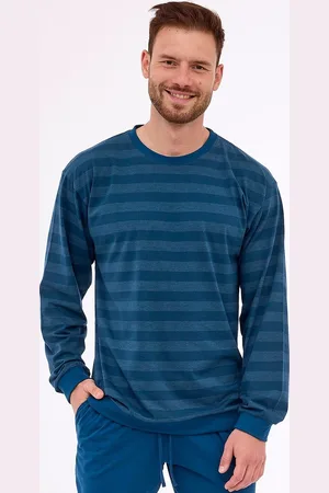 Cornette Tmavě modré pruhované dlouhé pyžamo Loose 117/278 Loose 13 dł/r S-2XL męska
