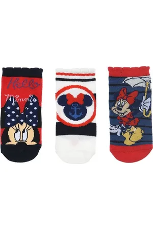 Minnie Trojbalení ponožek pro miminka - červená/bílá/modrá