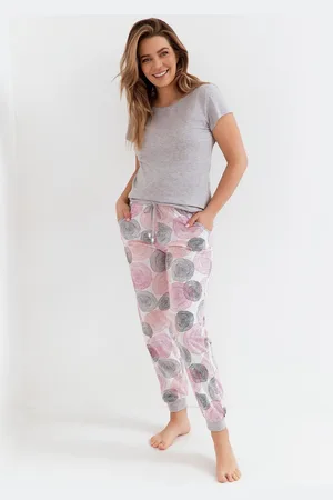 Cana Šedo-růžové bavlněné pyžamo 274 kr/r S-XL