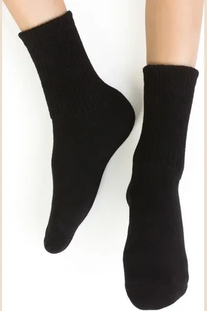Steven Černé teplé ponožky pro děti Art. 020 DC041, BLACK