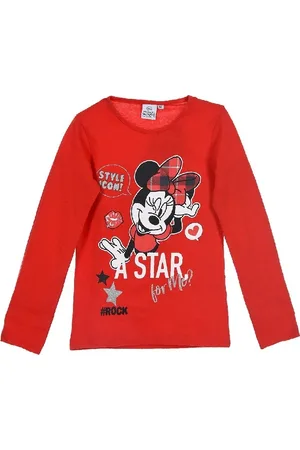 Minnie Disney červené tričko s dlouhým rukávem