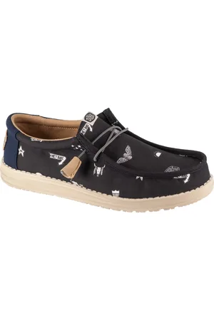 Hey dude Černé vzorované polobotky Wally Stars N Skulls Print 41284-001