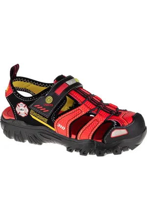 Skechers Červené chlapecké svítící sandály Damager III Sandal 400072L-BKRD