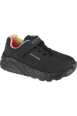Skechers Černé dívčí tenisky Uno Lite Rainbow Specks 310457L-BKMT