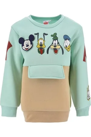 Mickey Mouse Disney mikina s potisky - mintová/béžová