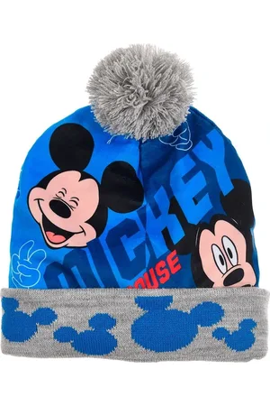Mickey Mouse Modrá chlapecká čepice s bambulí