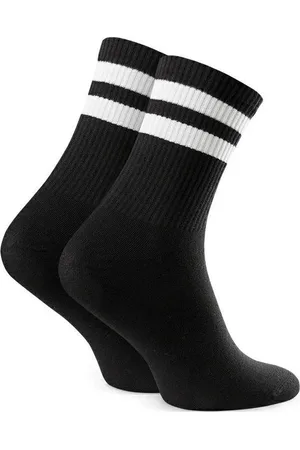 Steven Černé unisex ponožky s pruhem* Art. 022 C307, BLACK